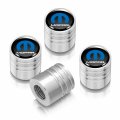 Ipick Image For Mopar In Black On Shining Silver Aluminum Cylinder-style Tire Valve Stem Caps