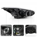 Acanii For Halogen Type Black Housing W Led Drl 2015-2018 Ford Focus Headlight Headlamp Assembly Left Driver Side