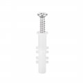 6x30mm Plastic Expansion Tube For Drywall With Screws White 100pcs 