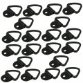 Pack Of 20 1 4 Black Steel D Ring Bracket Clip Anchor Tie Down Trailer Truck Atv Boat