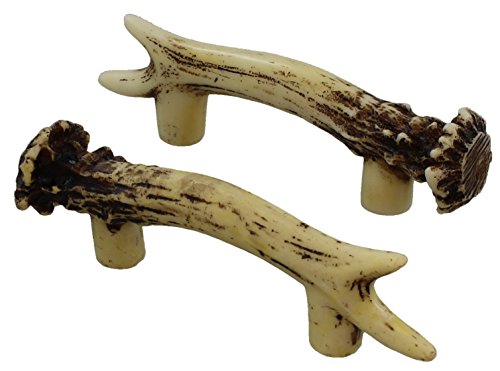 Heavy Duty 3 Antler Pull Cabinet Drawer Knobs 2 Pack Sizes Of Screws And Washers Included