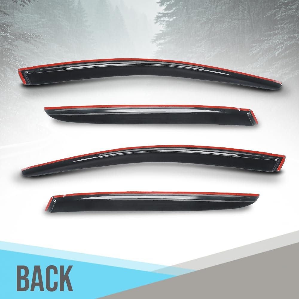 Out-channel Window Vent Visor Deflectors Tape-on Side Rain Guards For Subaru Crosstrek 2024-2026 Base Premium Sport Limited 4