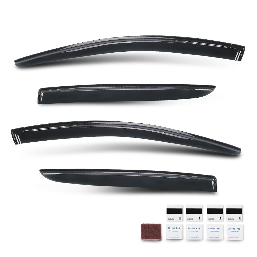 Out-channel Window Vent Visor Deflectors Tape-on Side Rain Guards For Subaru Crosstrek 2024-2026 Base Premium Sport Limited 4