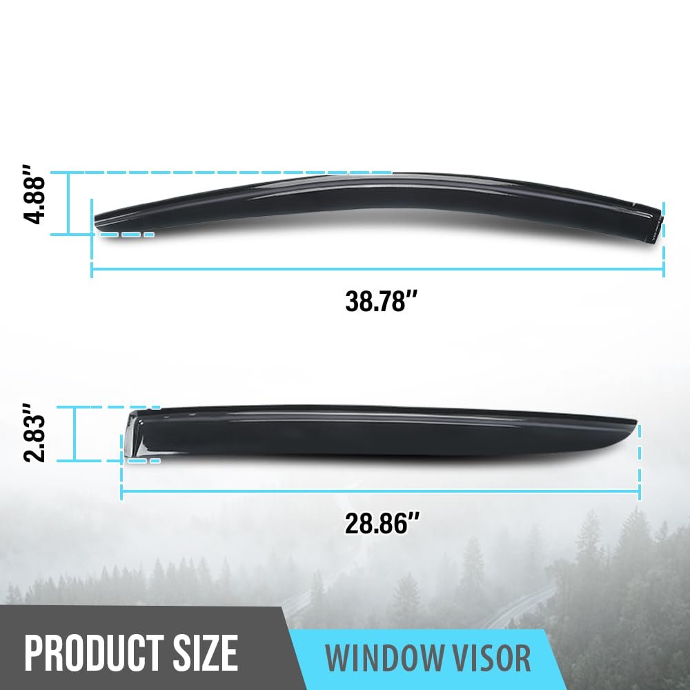 Out-channel Window Vent Visor Deflectors Tape-on Side Rain Guards For Subaru Crosstrek 2024-2026 Base Premium Sport Limited 4