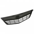 Hecasa Front Bumper Upper Grille Compatible With 2011-2014 Acura Tsx Replacement For 71121tl2a51 3-in-one Whole Grill Kit Black