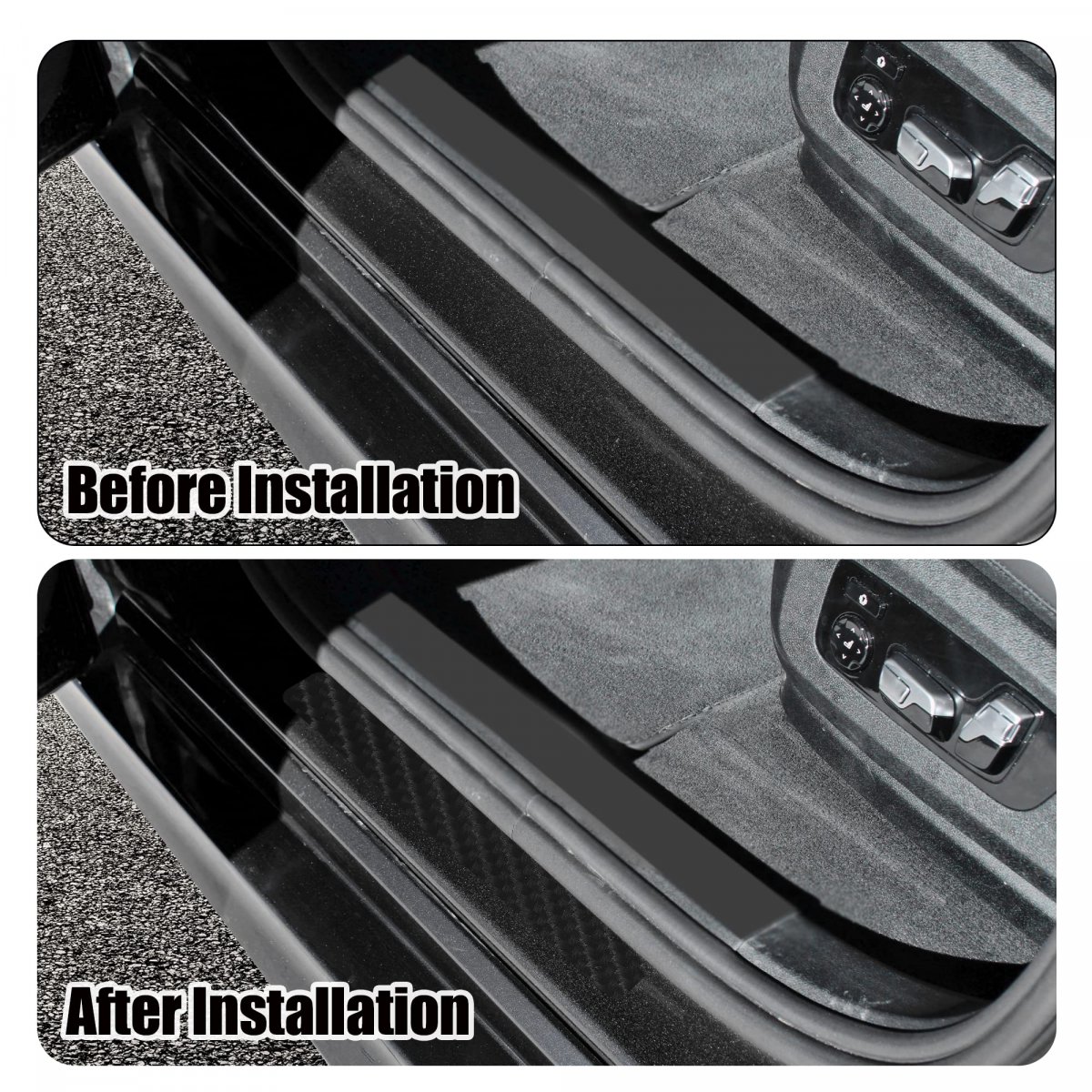 Door Edge Guard Sticker For Car Sill 6d Carbon Fiber Pattern 3cm X 10 Meter