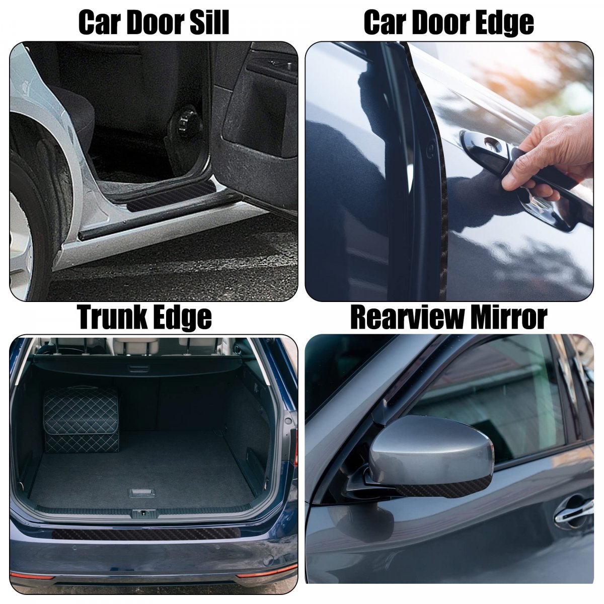 Door Edge Guard Sticker For Car Sill 6d Carbon Fiber Pattern 3cm X 10 Meter