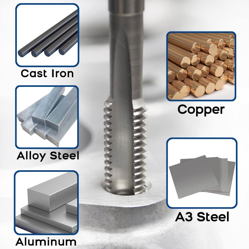 Burkit 1-1 4 -12 Unf Thread Tap Left Hand Hss X 12 Straight Fluted Machine