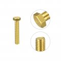 Uxcell Brass Hex Bolts 3 8-16x2-1 4 2pcs Fully Thread Grade 8 Solid Hexagon Head Bolt Machine Screws For Machinery
