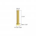 Uxcell Brass Hex Bolts 3 8-16x2-1 4 2pcs Fully Thread Grade 8 Solid Hexagon Head Bolt Machine Screws For Machinery