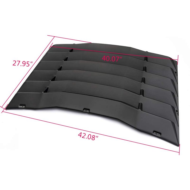 Chevy Camaro 2016 2017 2018 2019 Rear Window Louvers Replacement Windshield Sun Shade Cover Lambo Style Matte Black