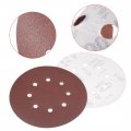Uxcell 10pcs 7 Inch 8 Hole Hook And Loop Sanding Disc 120 Grit Flocking Sandpaper Random Orbital Sander Paper