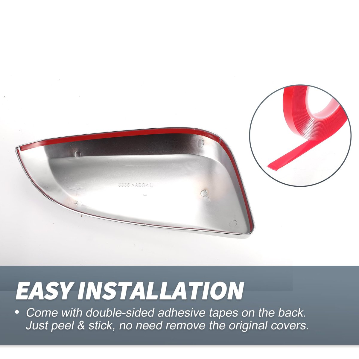 Pair Car Rear View Driver Passenger Side Mirror Cover Cap Overlay Chrome Plated For Toyota Hilux 2015-2022 Guard Exterior