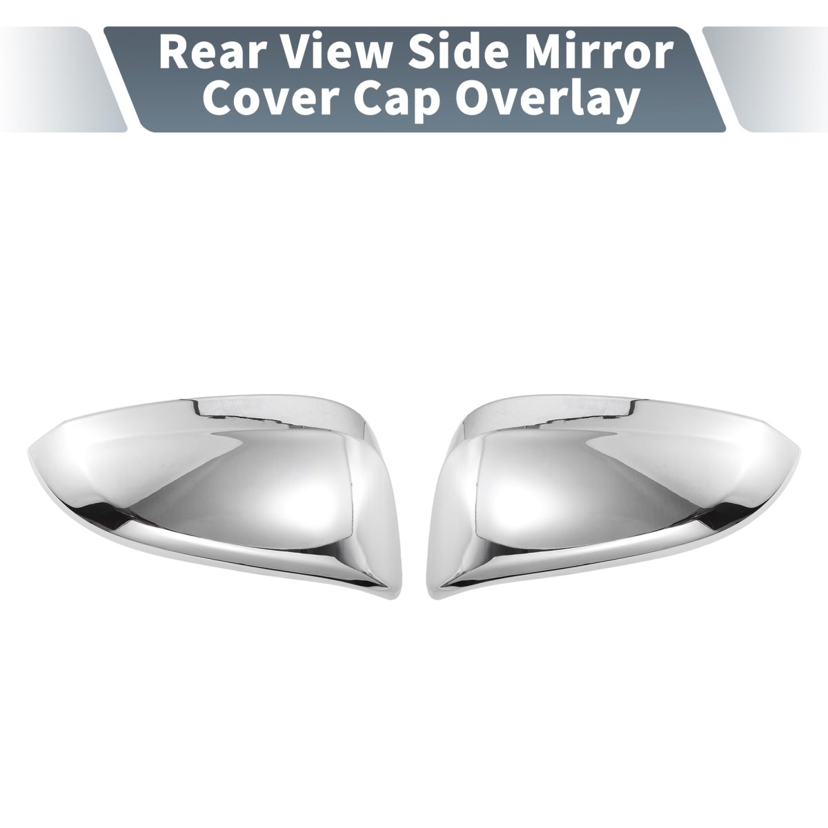 Pair Car Rear View Driver Passenger Side Mirror Cover Cap Overlay Chrome Plated For Toyota Hilux 2015-2022 Guard Exterior