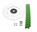 Kawasaki Klx450r Kx450f Green O Ring Chain Sprocket Silver 14 47 114l