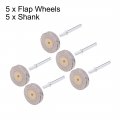 Uxcell Flap Wheel 40mm X 10mm 240 Grit Abrasive Grinding Head With 1 4 Arbor 5 Pcs
