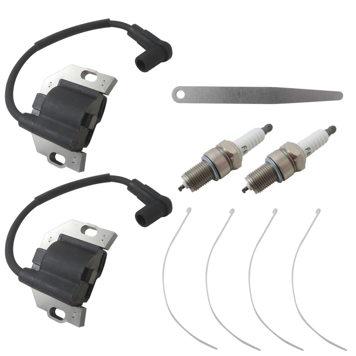 Ignition Coil And Spark Plug Replacement 21171-0743 21171-0711 For John Deere Kawasaki Fr651v Fr691v Fx751v Fx801v Fx850v
