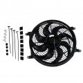 14 In 12v 90w Universal Electric Radiator Cooling Slim Fan Push Pull Mount Kit 8 Plastic Blades 2000 Rpm 2250 Cfm For