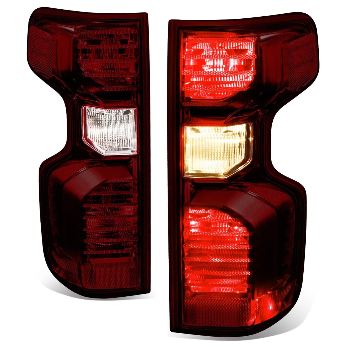 Auto Dynasty Tail Lights Assembly For 2019-2024 Silverado 1500 Wt Lt 2500hd 3500hd Rear Brake Lamps Driver And Passenger Side