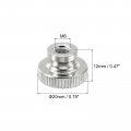 Uxcell Knurled Thumb Nuts 12pcs M6 Carbon Steel Nut High Head Through Hole For 3d Printer Part Silver