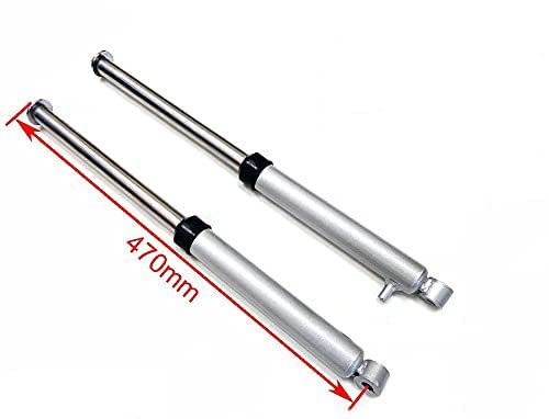Front Fork Assembly Suspension For Yamaha Pw50 Peewee50 Py50 G50t Silver Metal Forks Sh-f0003-1 470mm Length