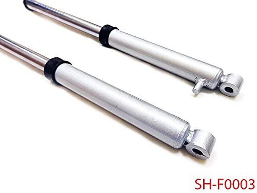 Front Fork Assembly Suspension For Yamaha Pw50 Peewee50 Py50 G50t Silver Metal Forks Sh-f0003-1 470mm Length