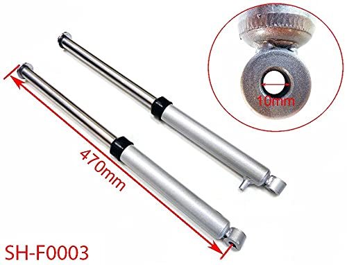 Front Fork Assembly Suspension For Yamaha Pw50 Peewee50 Py50 G50t Silver Metal Forks Sh-f0003-1 470mm Length