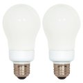 Satco S7281 7w A19 Compact Fluorescent Bulb 2700k Warm White Medium Base E26-25w Equivalent Non-dimmable Energy-efficient 