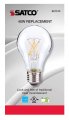 Satco S21103 Medium Bulb In Light Finish 3000k Clear