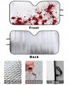 Windshield Sun Shade Blood Hand Horror Spooky Accordion Folding Autoshade For Car Truck Suv Zombie Themed Scary Sun Visor