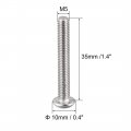 Uxcell M5x35mm Machine Screws Hex Socket Round Head Screw 304 Stainless Steel Fasteners Bolts 10pcs