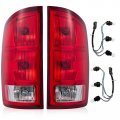 Tail Light Assembly Pair For 2002-2006 Dodge Ram 1500 And 2003-2006 2500 3500 Red Lens With Bulbs Harness Tza-dr02w-cr 