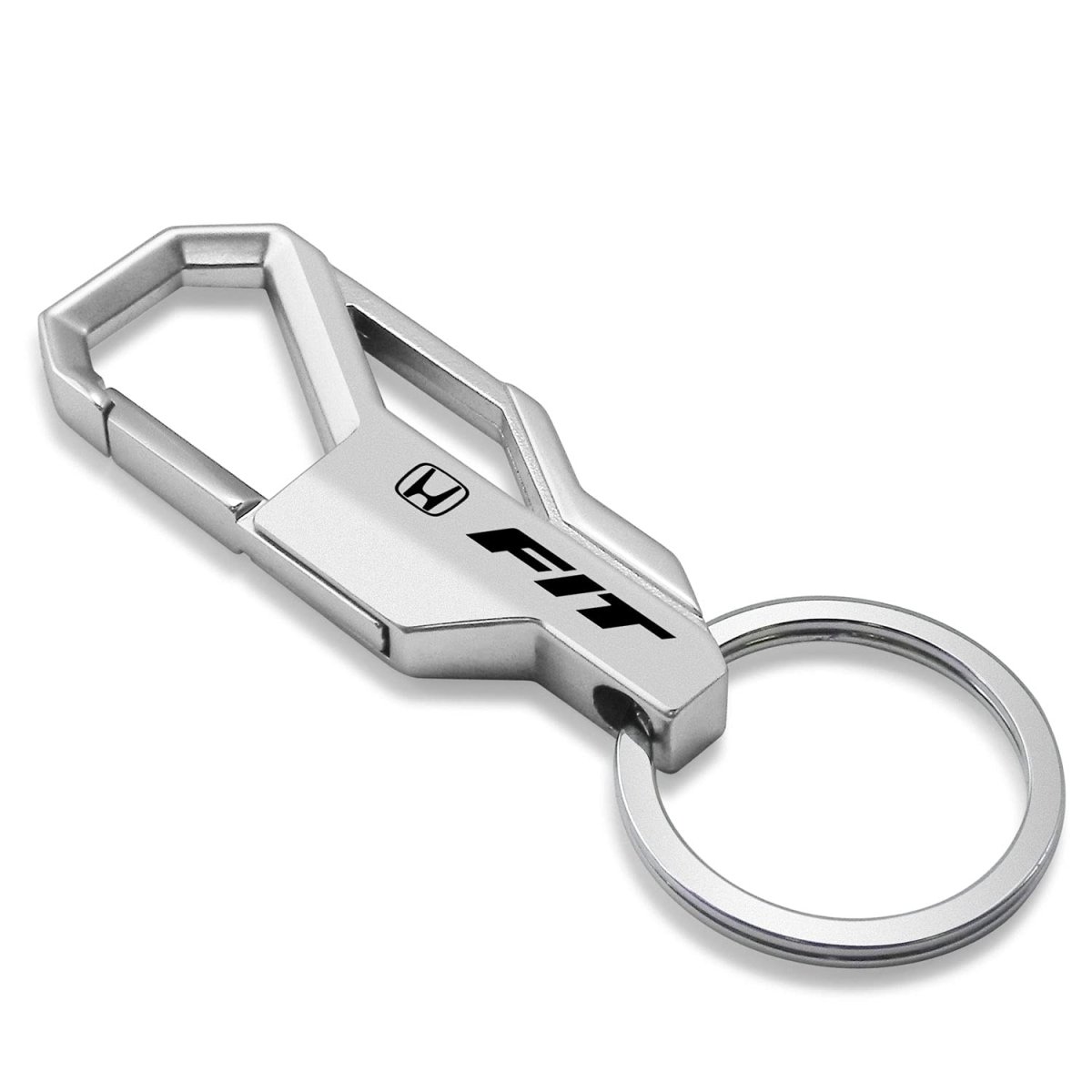 Honda Fit Silver Carabiner Style Snap Hook Metal Key Chain Official Licensed Modern Logo Accessory 3 75 In X 1