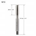 Uxcell Metric Machine Tap M10 X 1 5mm H2 High Speed Steel 3 Straight Flutes Screw Tapping Threading Machinist Repair Diy Tool