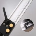 Artisanshow 600mm 45 Type T-tracks With Movable Fixed Scale Aluminum Alloy Slot Left Right Accurate Miter Track Stop Table Saw