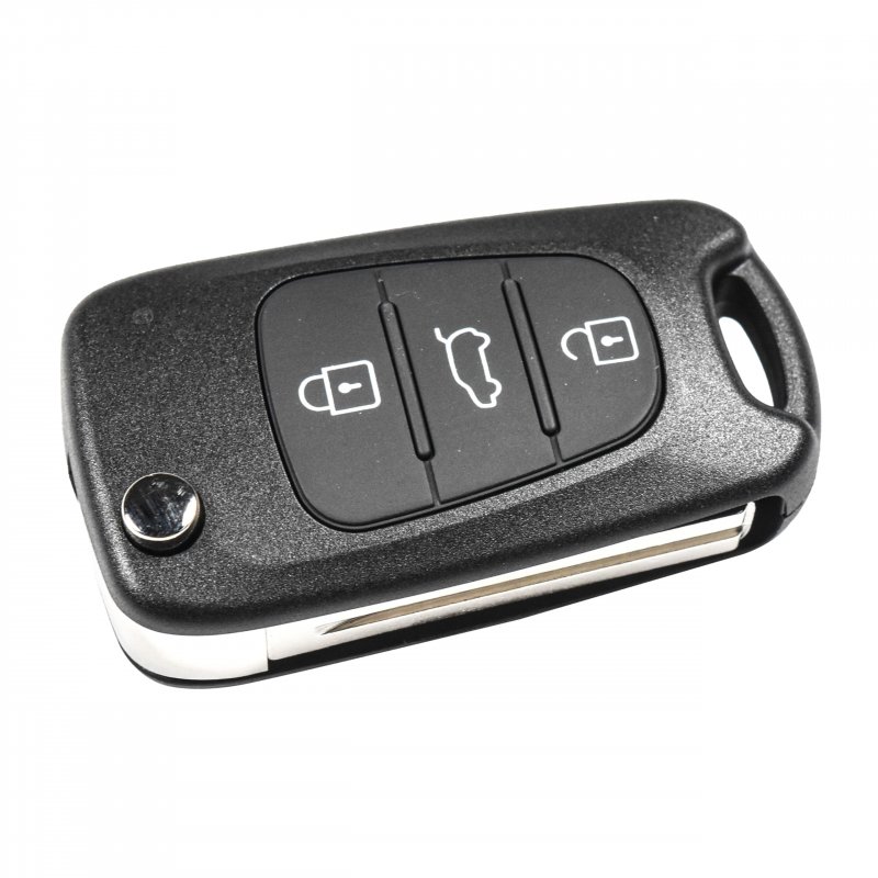 Hqrp Folding Flip Key Fob Shell Remote Case W 3 Buttons For Hyundai I20 I30 I35 Ix20 Ix35