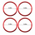 Secosautoparts 4pcs Interior Air Vent Outlet Red Aluminum Ring Cover Decor Compatible With Chevrolet Camaro Conditioning 2016