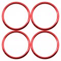 Secosautoparts 4pcs Interior Air Vent Outlet Red Aluminum Ring Cover Decor Compatible With Chevrolet Camaro Conditioning 2016