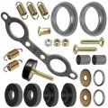 Caltric Exhaust Muffler Silencer Kit Compatible With Polaris Sportsman 600 Twin 2003 2004 2005