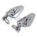 Httmt 7 8 22mm Universal Motorcycle Cnc Aluminum Arrow Bar End Side Black Mirrors