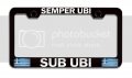 Semper Ubi Sub Black Metal License Plate Frame Tag Holder I15