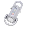 Keychain Flashlight Aluminum Alloy 1200lm Bright Led With Power Bank For Camping Hiking Emergency Use Silver