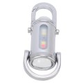 Keychain Flashlight Aluminum Alloy 1200lm Bright Led With Power Bank For Camping Hiking Emergency Use Silver