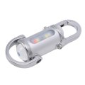 Keychain Flashlight Aluminum Alloy 1200lm Bright Led With Power Bank For Camping Hiking Emergency Use Silver