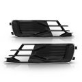 2pcs Front Bumper Fog Light Cover Grills For Audi A6 C7 2014-2018 Not Fit S-line Model 4g0807647 4g0807648 4g0807648t94 