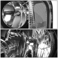 Compatible With Ford Expedition U222 Pair Of Black Housing Clear Corner Headlights Lens Fog Lights