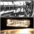 Ford Expedition U222 Pair Of Black Housing Clear Corner Headlights Lens Fog Lights