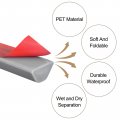 Collapsible Shower Water Barrier 39 Inch Self-adhesive Corner Guard For Kitchen Countertop Cooktop Bathroom Tub To Keeps Dry