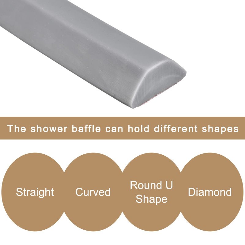 Collapsible Shower Water Barrier 39 Inch Self-adhesive Corner Guard For Kitchen Countertop Cooktop Bathroom Tub To Keeps Dry