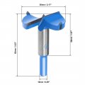 Uxcell Forstner Drill Bits 55mm Tungsten Carbide Wood Hole Saw Auger Opener Woodworking Hinge Drilling Boring Bit Cutter Blue